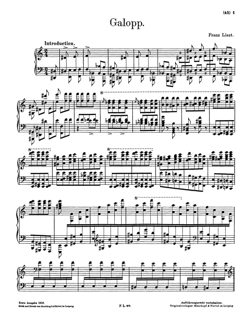 First page of Galop in A minor