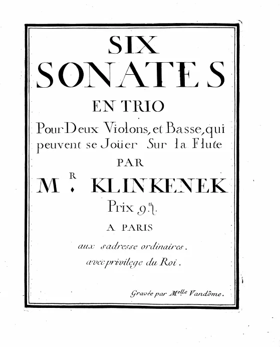 First page of Trio Sonata in E-flat major