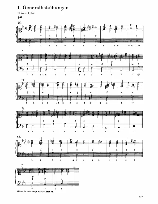 First page of General Bass Exercises