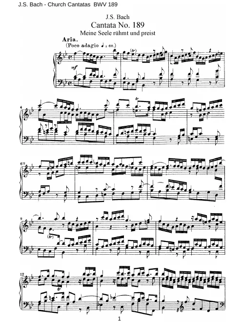 First page of Meine Seele rühmt und preist