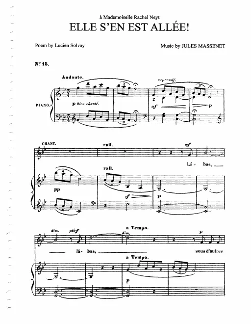 First page of Elle s'en est allée
