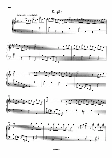 First page of Keyboard Sonata in C major