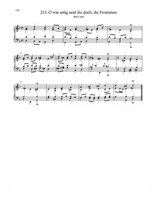 First page of O wie selig seid ihr doch, ihr Frommen