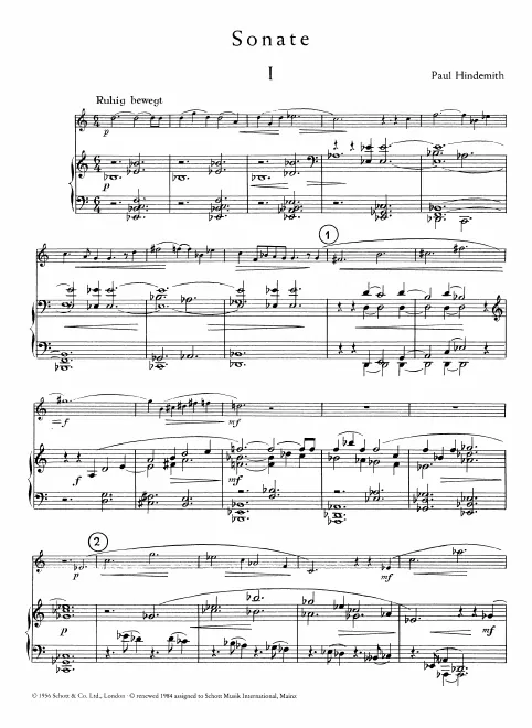 First page of Tenor Horn Sonata