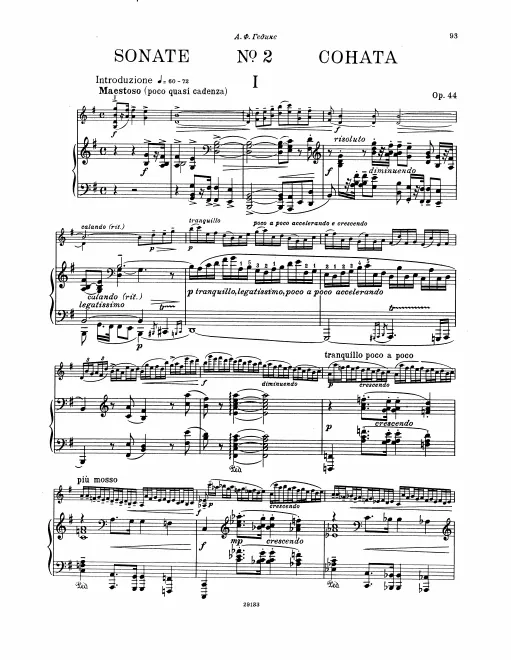 First page of Violin Sonata No.2
