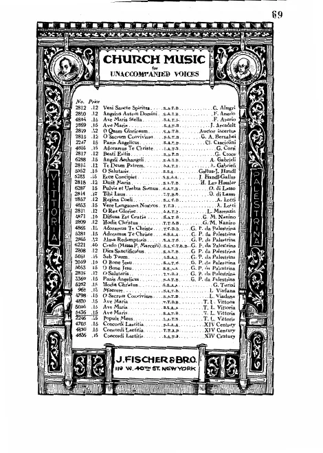 First page of Ave Maria for 4 voices