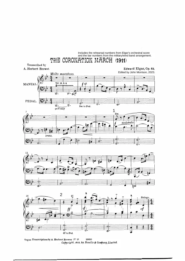 First page of Coronation March