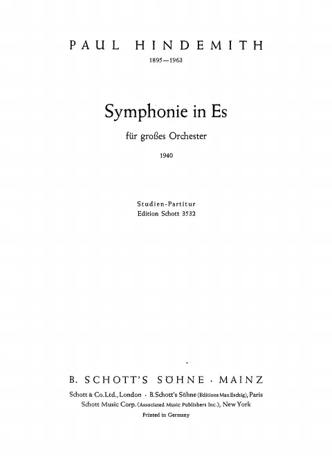 First page of Symphony in E-flat