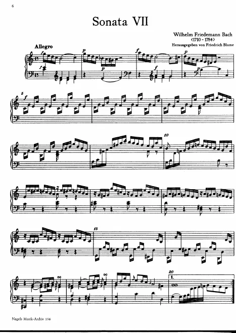 First page of Sonata in C major