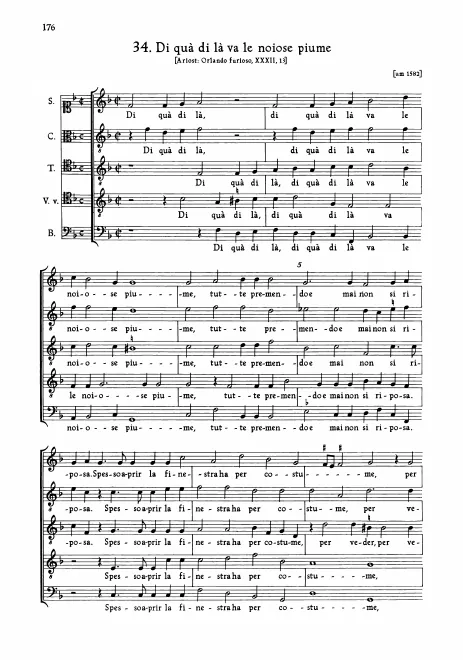 First page of Di quà di là va le noiose piume