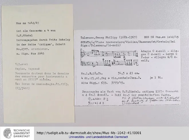 First page of Concerto a quattro in D minor