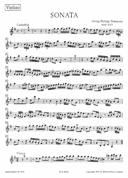 First page of Trio Sonata