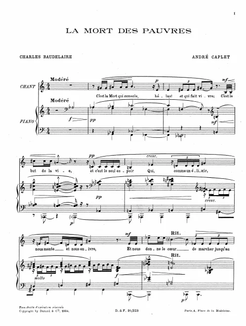 First page of La mort des pauvres