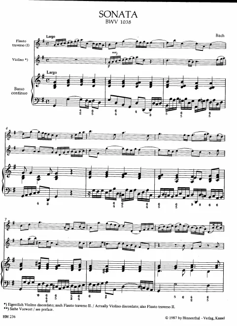 First page of Trio Sonata