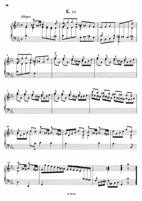 First page of Keyboard Sonata in C minor