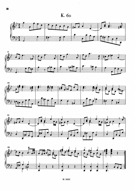 First page of Keyboard Sonata in G minor