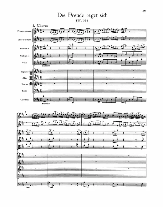 First page of Die Freude reget sich