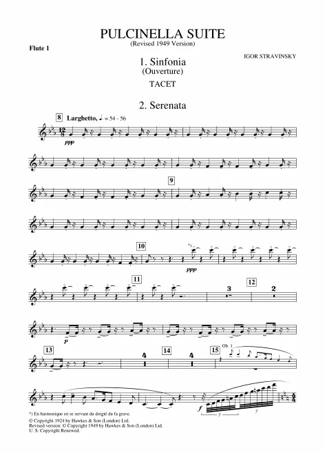First page of Pulcinella Suite