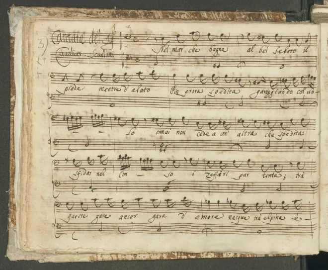 First page of Nel mar che bagna al bel Sebeto il piede