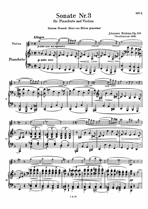 First page of Violin Sonata No.3