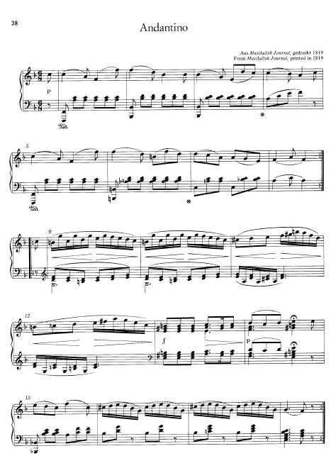 First page of Andantino
