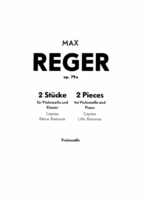 First page of 2 Stücke