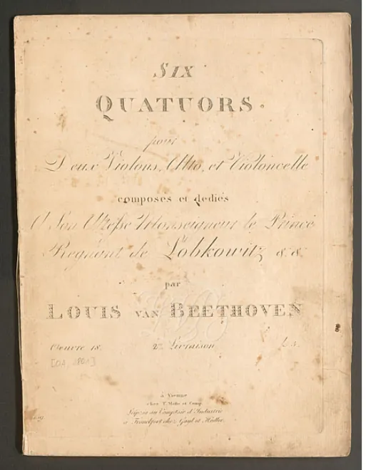 First page of String Quartet No.4 in C minor