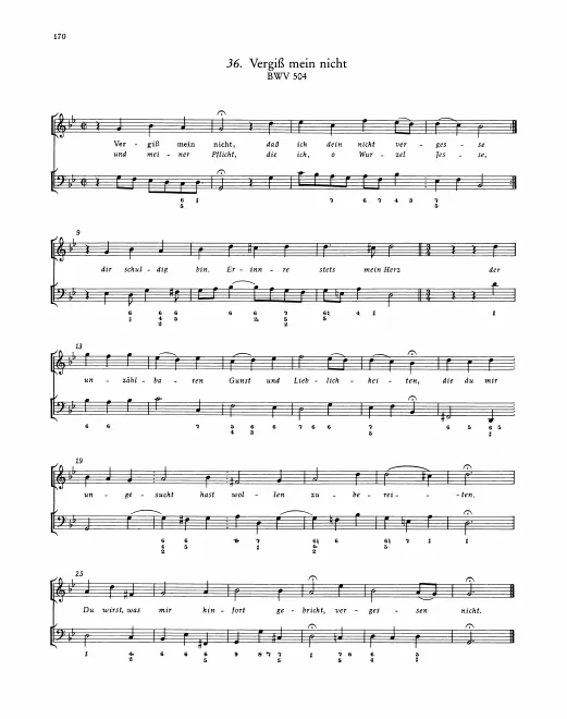 First page of Vergiß mein nicht, daß ich dein nicht vergesse