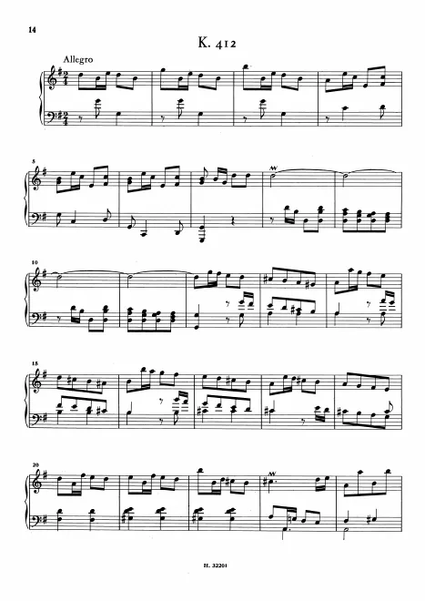 First page of Keyboard Sonata in G major