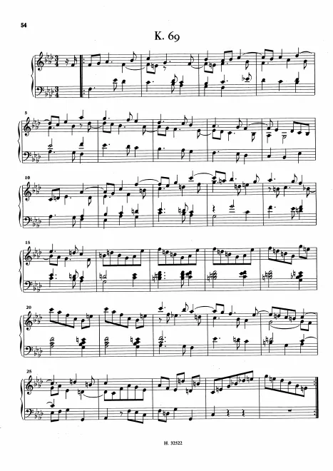 First page of Keyboard Sonata in F minor