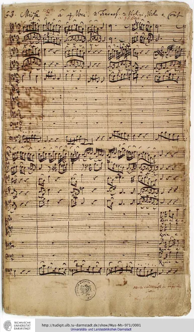 First page of Missa