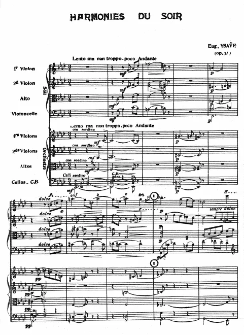 First page of Harmonies du soir, Op.31