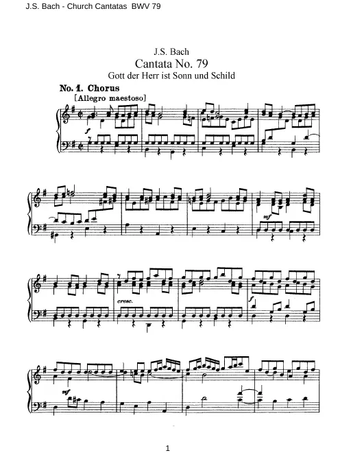First page of Gott der Herr ist Sonn und Schild