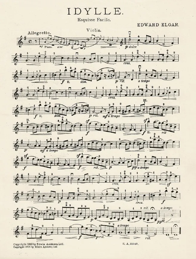 First page of 3 Pieces for Violin and Piano