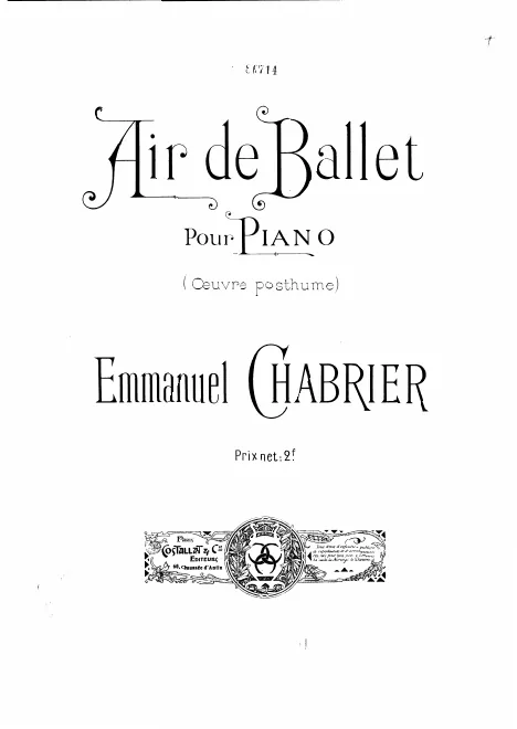 First page of Air de ballet