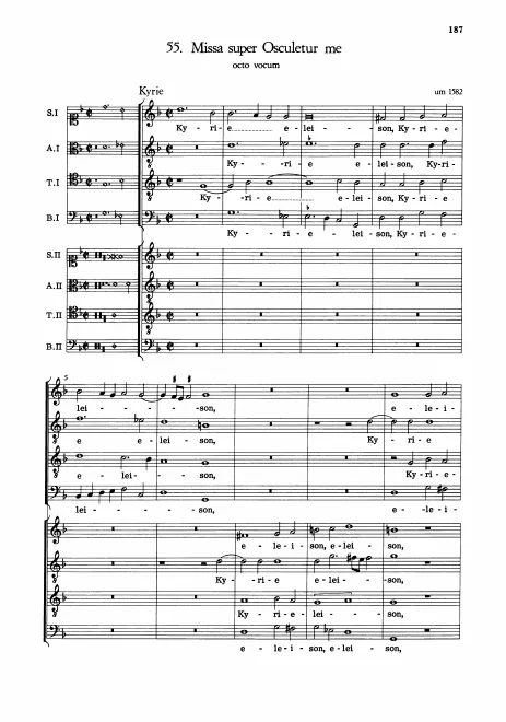 First page of Missa super Osculetur me