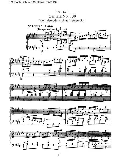 First page of Wohl dem, der sich auf seinen Gott