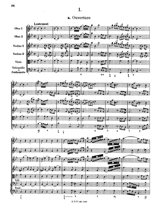 First page of Overture-Suite in B-flat major