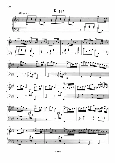 First page of Keyboard Sonata in F major
