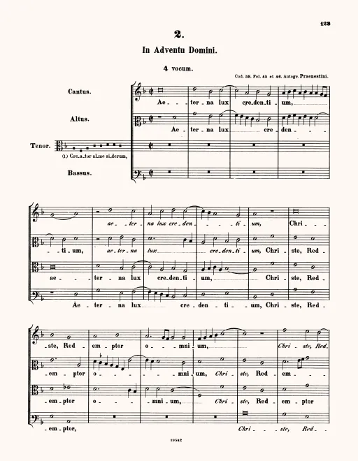 First page of Creator alme siderum