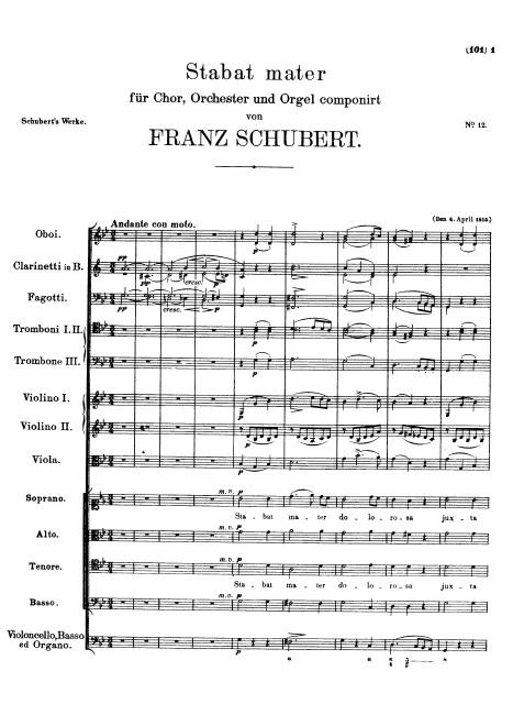 First page of Stabat Mater