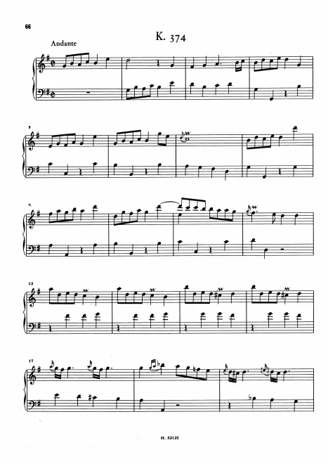 First page of Keyboard Sonata in G major