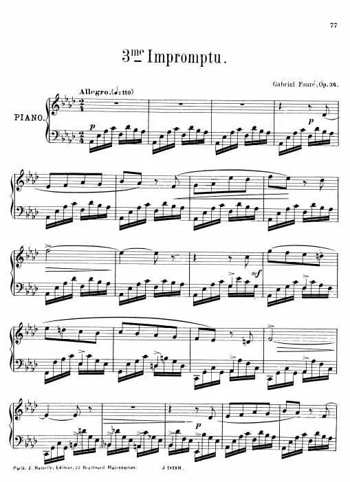 First page of Impromptu No. 3