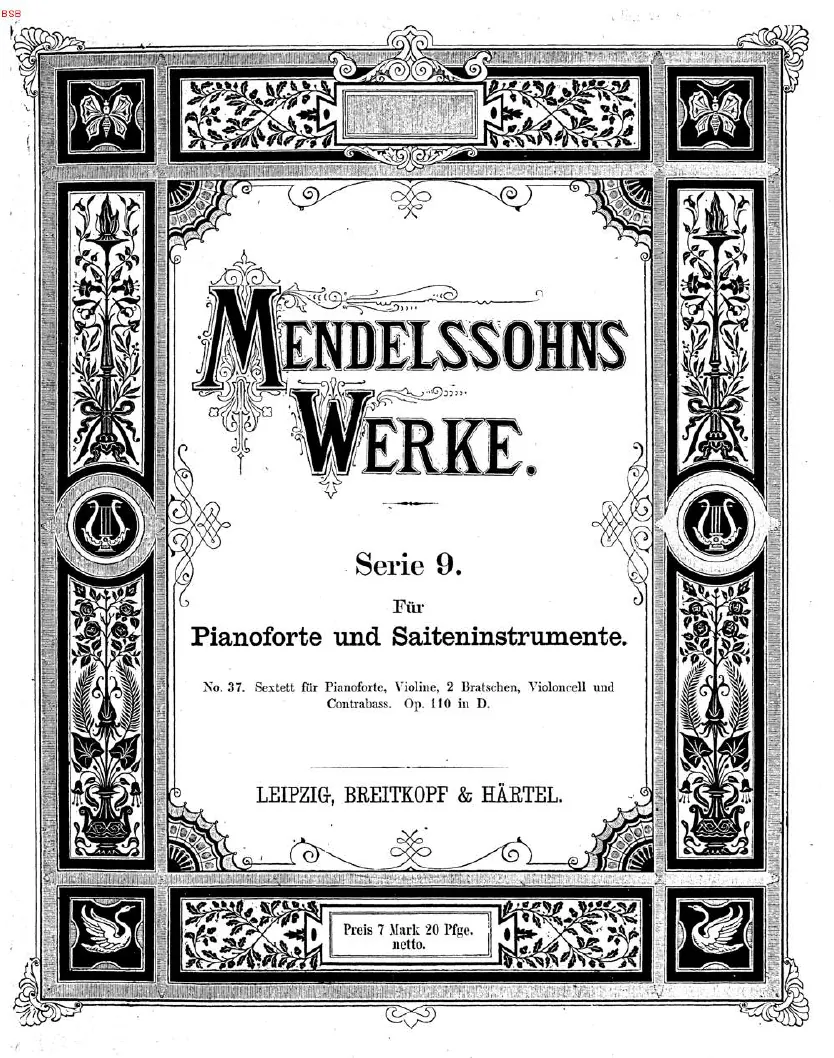 First page of Piano Sextet