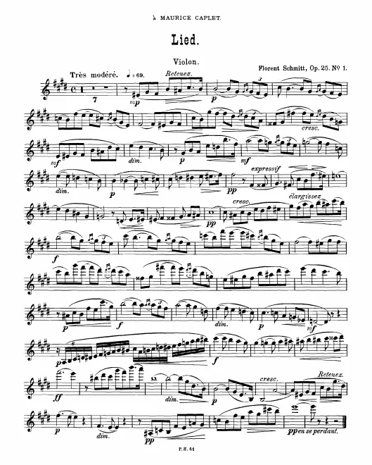 First page of 4 Pieces for Violin and Piano
