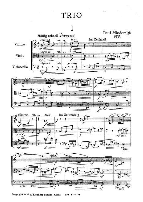 First page of String Trio No.2