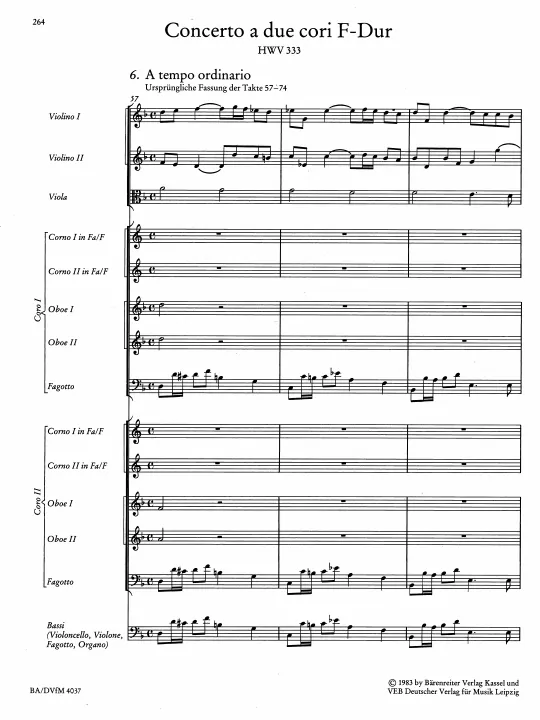 First page of Concerto in F major