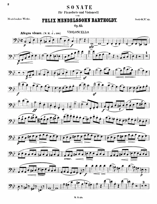 First page of Cello Sonata No.1
