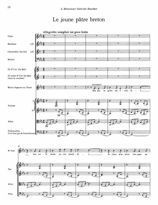 First page of Le jeune Pâtre breton