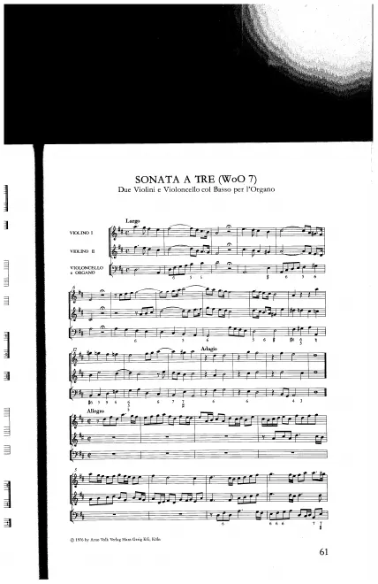First page of Trio Sonate
